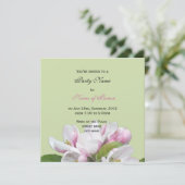 appelbloemen , uitnodiging (Staand voorkant)