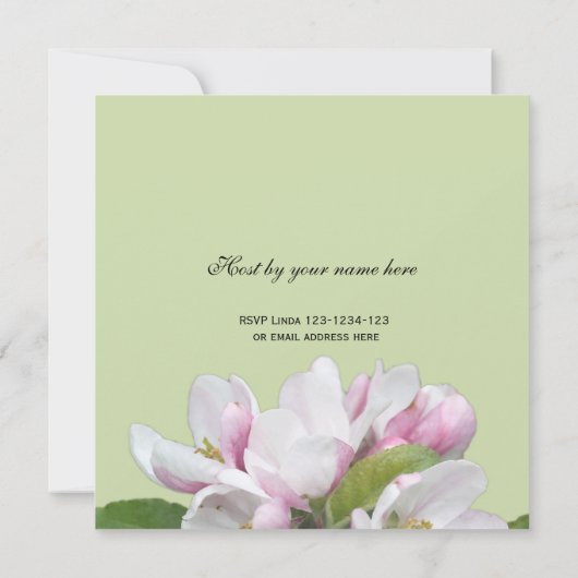 appelbloemen , uitnodiging (Achterkant)