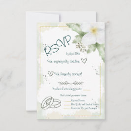 Appelbloesem Aquarel Bloemen RSVP Kaartje