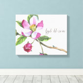 Appelbloesem Aquarel Canvasprint Canvas Afdruk (Insitu (Houten vloer))