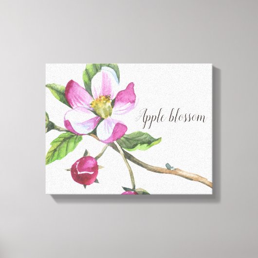 Appelbloesem Aquarel Canvasprint Canvas Afdruk (Voorkant)