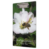 Appelbloesem & Bij Macro Foto | Aangepaste Klembor Klembord (Links)
