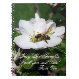 Appelbloesem & Bij Macro Foto | Persoonlijke Naam Notitieboek