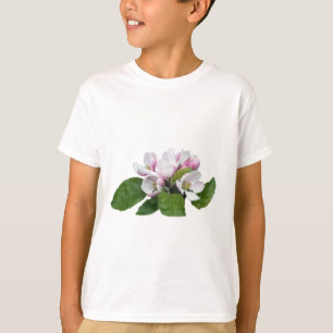 appelbloesem bloemen en groene bladeren t-shirt
