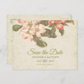 appelbloesem bruiloft | De datum opslaan Briefkaart (Voorkant / Achterkant)