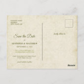 appelbloesem bruiloft | De datum opslaan Briefkaart (Achterkant)