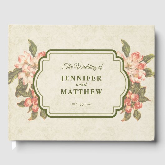  appelbloesem bruiloft gastenboek (Voorkant)