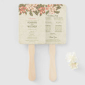 appelbloesem bruiloft handwaaier (Voorkant en achterkant)