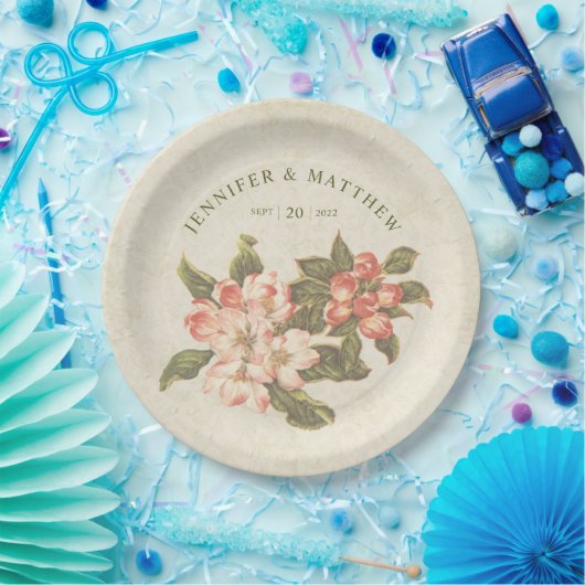  appelbloesem bruiloft papieren bordje (Feest)