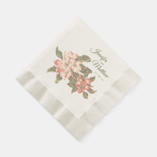  appelbloesem bruiloft servet (Hoek)