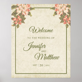 appelbloesem | Bruiloft Welkomstbord Poster