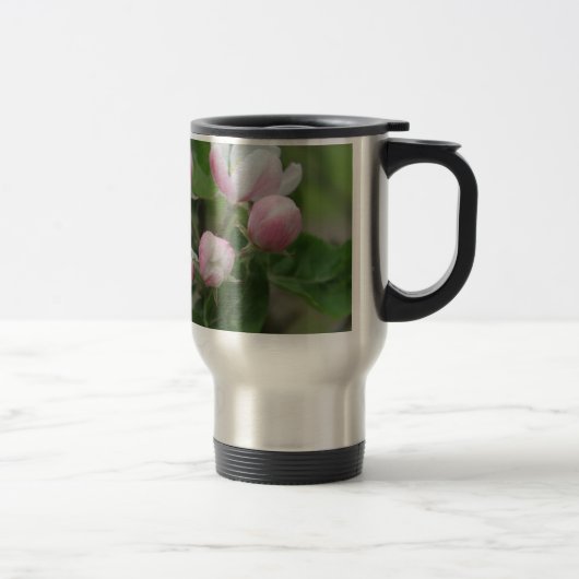 appelbloesem en groene bladeren reisbeker (Rechts)