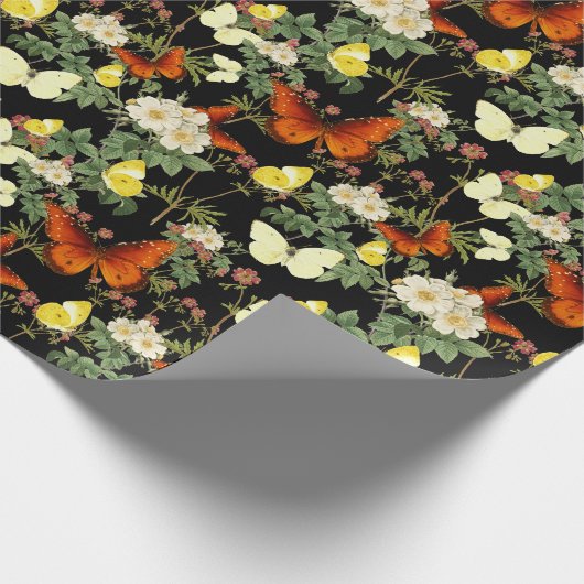 Appelbloesem en vlinders Erfgoed Afbeeldingen Cadeaupapier (Hoek)