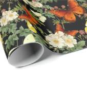 Appelbloesem en vlinders Erfgoed Afbeeldingen Cadeaupapier (Rol Hoek)