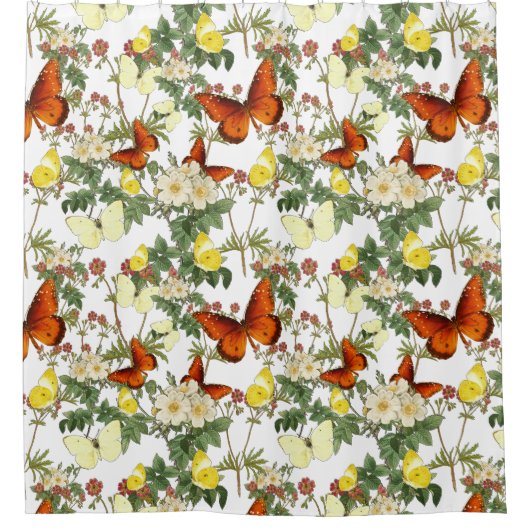 Appelbloesem en vlinders Erfgoed Afbeeldingen Douchegordijn (Voorkant)