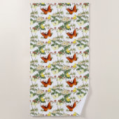 Appelbloesem en vlinders Erfgoed Afbeeldingen Strandlaken (Voorkant)