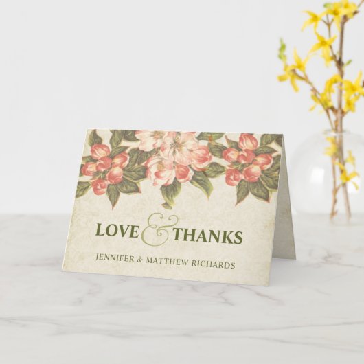  appelbloesem liefde & Bedankt Kaart (Gele Bloem)