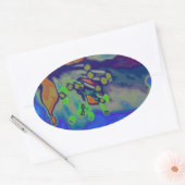 Appelbloesem Ovale Sticker (Envelop)
