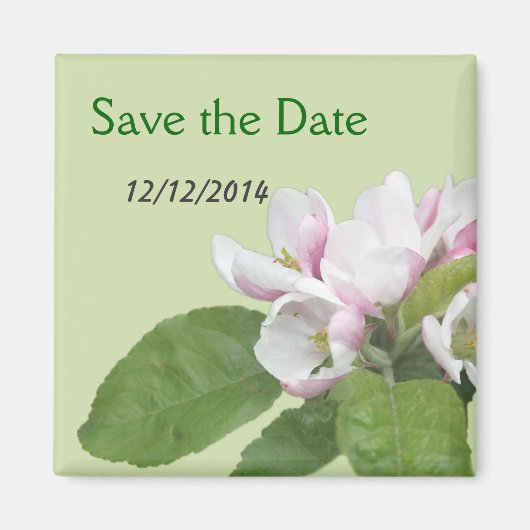 appelbloesem save the date magneet (Voorkant)