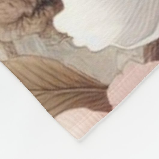 Appelbloesem takken fleece deken (Hoek)