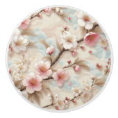 Appelbloesem takken keramische knop (Voorkant)