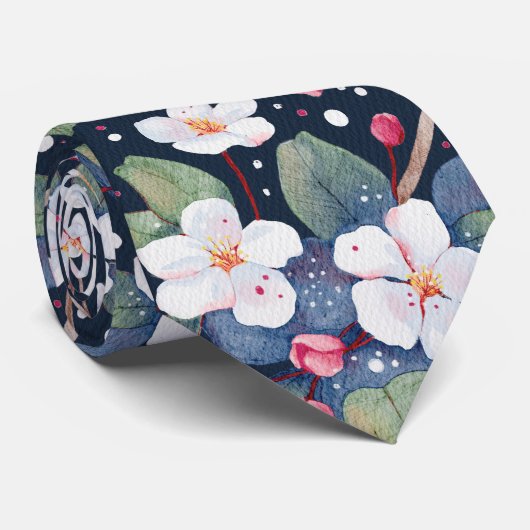 Appelbloesem (Tangaroa) Stropdas (Opgerold)