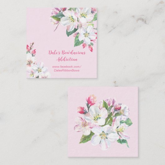 appelbloesem-Visitekaartje Vierkante Visitekaartje (Voorkant / Achterkant)