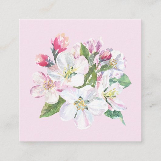 appelbloesem-Visitekaartje Vierkante Visitekaartje (Achterkant)