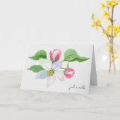 appelbloesem waterverf kaart (Gele Bloem)