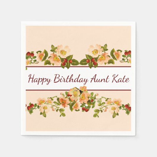 Appelbloesems en Bessen Vrouwelijk Servet (Voorkant)