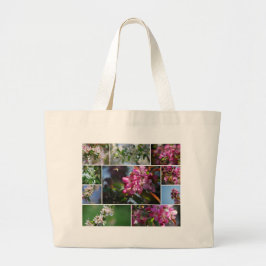 Appelbloesems en honingbijen grote tote bag
