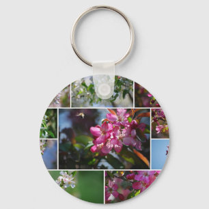 Appelbloesems en honingbijen sleutelhanger