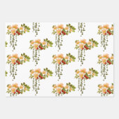 Appelbloesems en rozenbottels, gemengd inpakpapier vel (Voorkant)