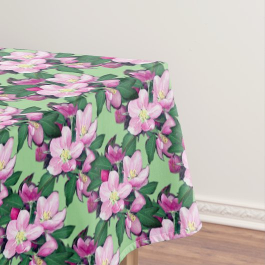 Appelbloesems op lichtgroen tafelkleed (Voorbeeld)