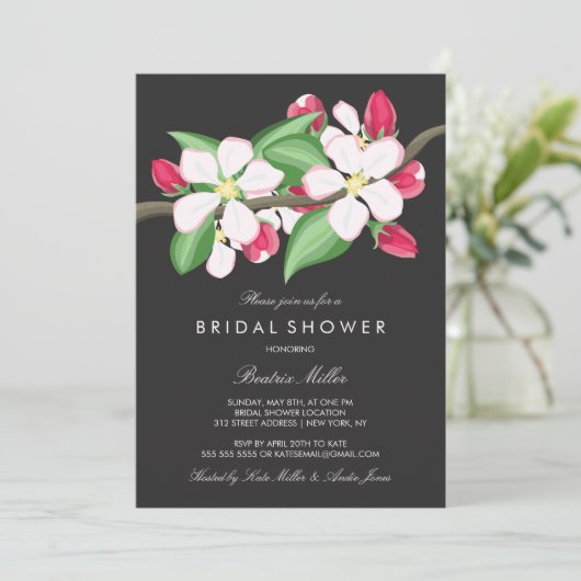 appelbloesemtak | Vrijgezellenfeest Kaart (Staand voorkant)