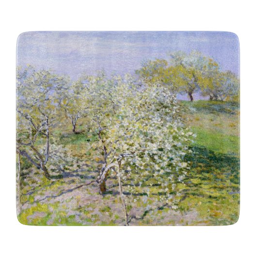 Appelbomen in bloei (door Claude Monet) Snijplank (Voorkant)