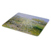 Appelbomen in bloei (door Claude Monet) Snijplank (Hoek)