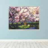 Appelbomen in bloei Schilderij Canvas Afdruk (Insitu (Houten vloer))