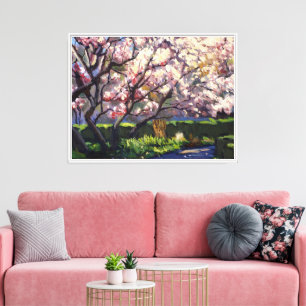 Appelbomen in bloei Schilderij Canvas Afdruk