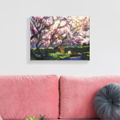 Appelbomen in bloei Schilderij Canvas Afdruk (Insitu (Woonkamer))