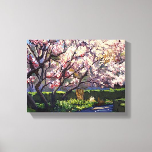 Appelbomen in bloei Schilderij Canvas Afdruk (Voorkant)