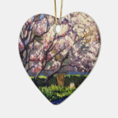 Appelbomen in bloei Schilderij Keramisch Ornament (Links)