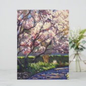 Appelbomen in Bloei Schilderij Save The Date (Staand voorkant)