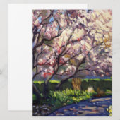 Appelbomen in Bloei Schilderij Save The Date (Voorkant / Achterkant)