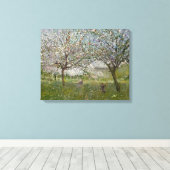 Appelbomen in de Bloem Canvas Afdruk (Insitu (Houten vloer))