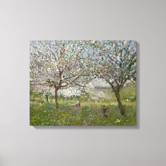 Appelbomen in de Bloem Canvas Afdruk (Voorkant)