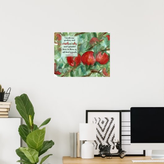 Appelboom Bijbel Schrift Ecclesiastes 2:5 Poster (Thuiskantoor)