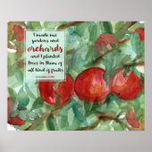 Appelboom Bijbel Schrift Ecclesiastes 2:5 Poster (Voorkant)