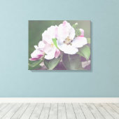 Appelboom Bloesem Lente Canvas Muurkunst Afdruk (Insitu (Houten vloer))
