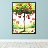 Appelboom Canvas Afdruk (Insitu (Houten vloer))